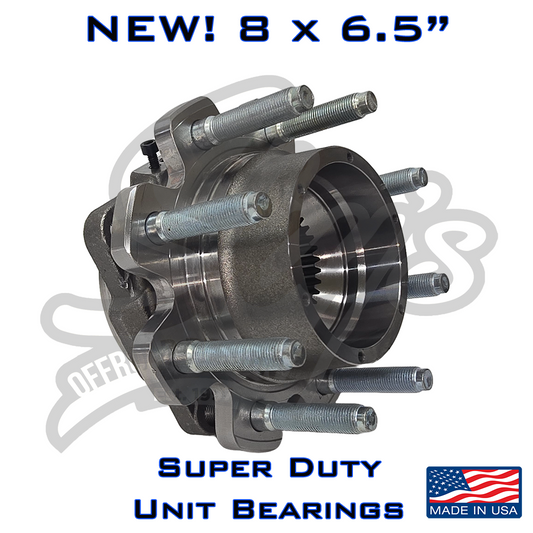 BACK IN STOCK! 8 x 6.5" Converted 2005+ Ford Super Duty Unit Bearings