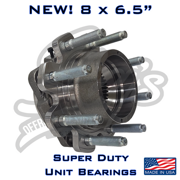 8x6.5" Converted 2005+ Ford Super Duty Unit Bearings