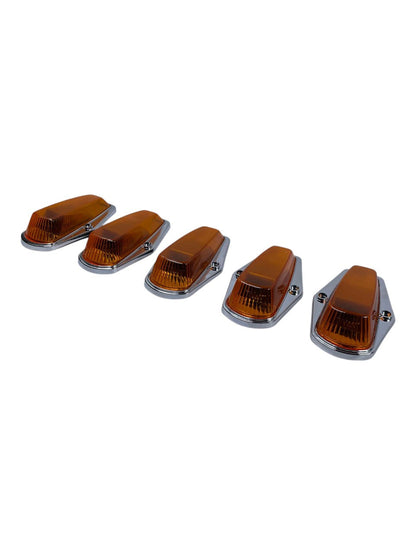Complete Performance Amber Chrome Cab Light Kit - 1973-1997 Ford F-Series