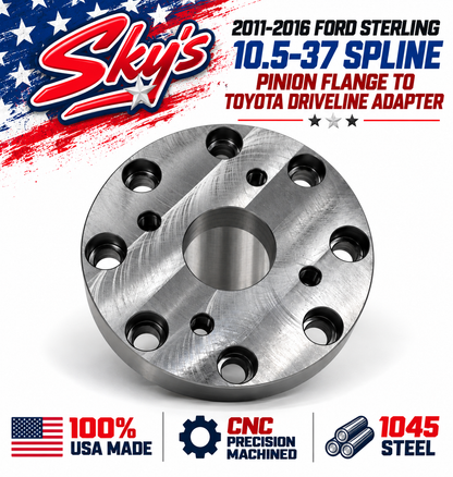 2011-2016 Sterling 10.5 37 Spline Axle To Toyota Driveline Adapter