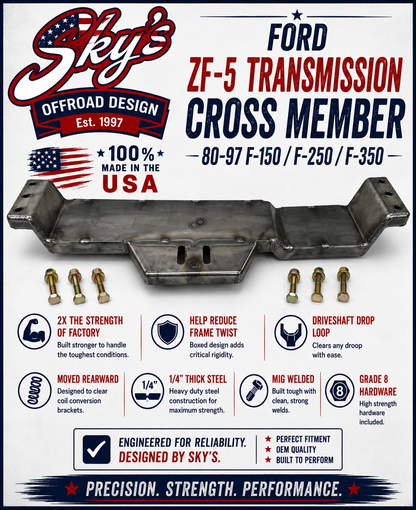 1994.5-1997 Ford F-250/350 ZF5 Low Profile crossmember