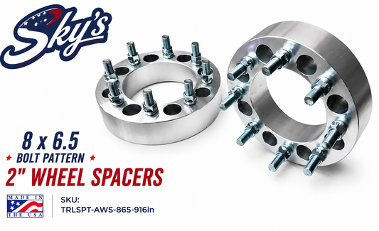 8 x 6.5 Bolt Pattern 2 Inch Wheel Spacers