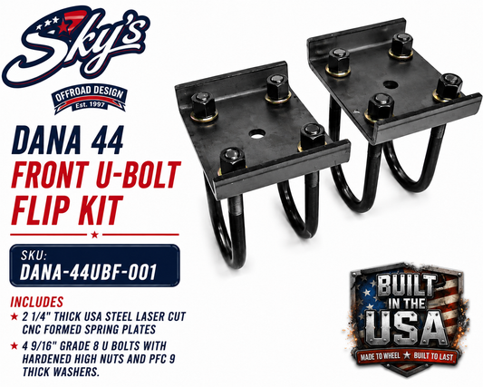 Dana 44 Front U-bolt Flip Kit