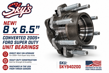 8 x 6.5" Converted 2005+ Ford Super Duty Unit Bearings