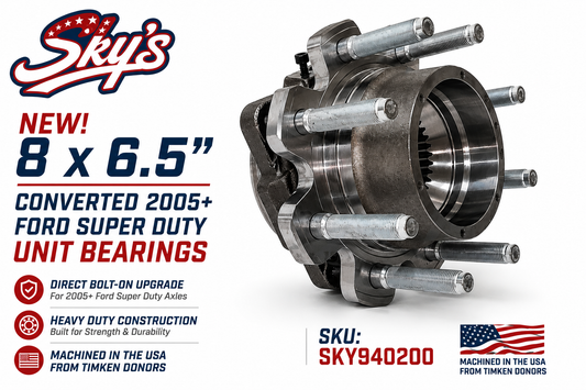 8 x 6.5" Converted 2005+ Ford Super Duty Unit Bearings