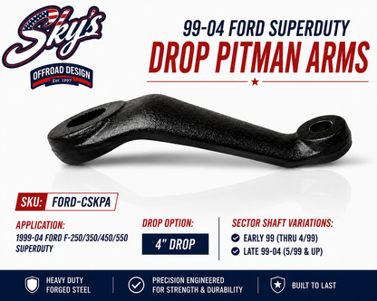 99-04 Ford Superduty Drop Pitman Arms