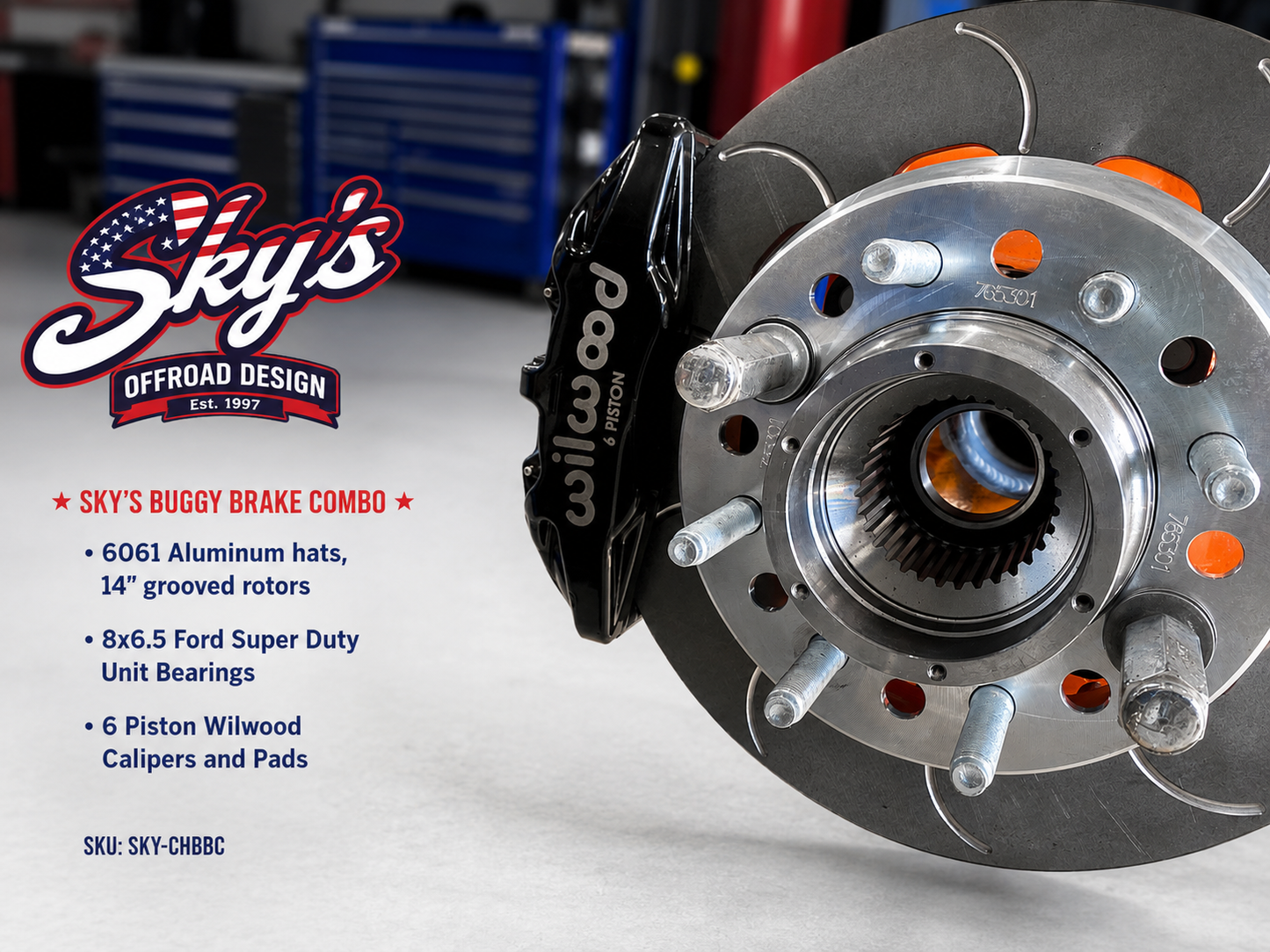 Sky's Buggy Brake Kit for 05 up Ford Unit Bearings.