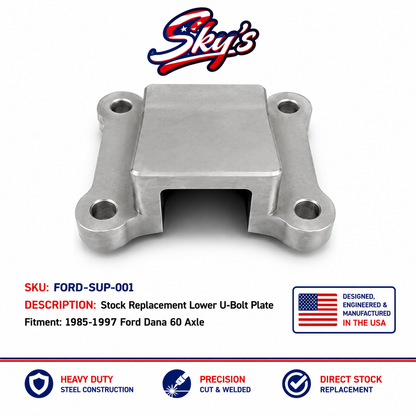 85-97 Ford Dana 60 Driver Side Lower U-Bolt Plate