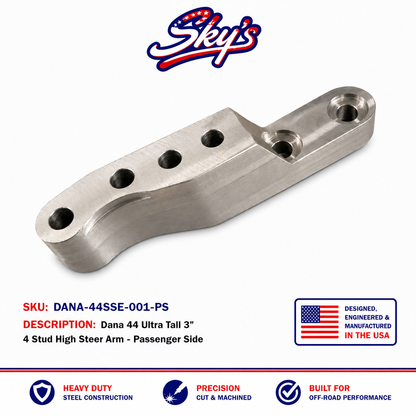 Dana 44 Ultra Tall 3" 4 Stud High Steer Arm
