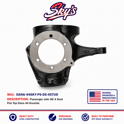 New HD 4 Stud Flat Top Dana 44 Knuckles
