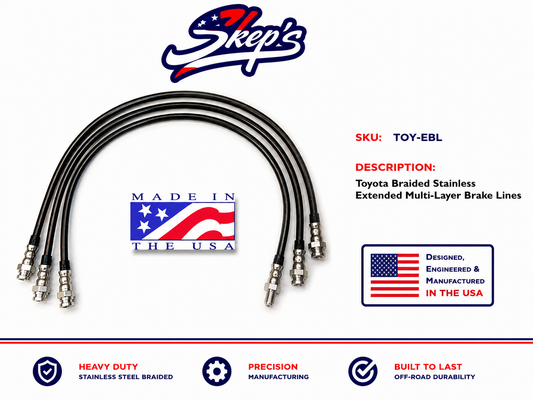 Toyota Braided Stainlees Extended Multi-Layer Brake Lines