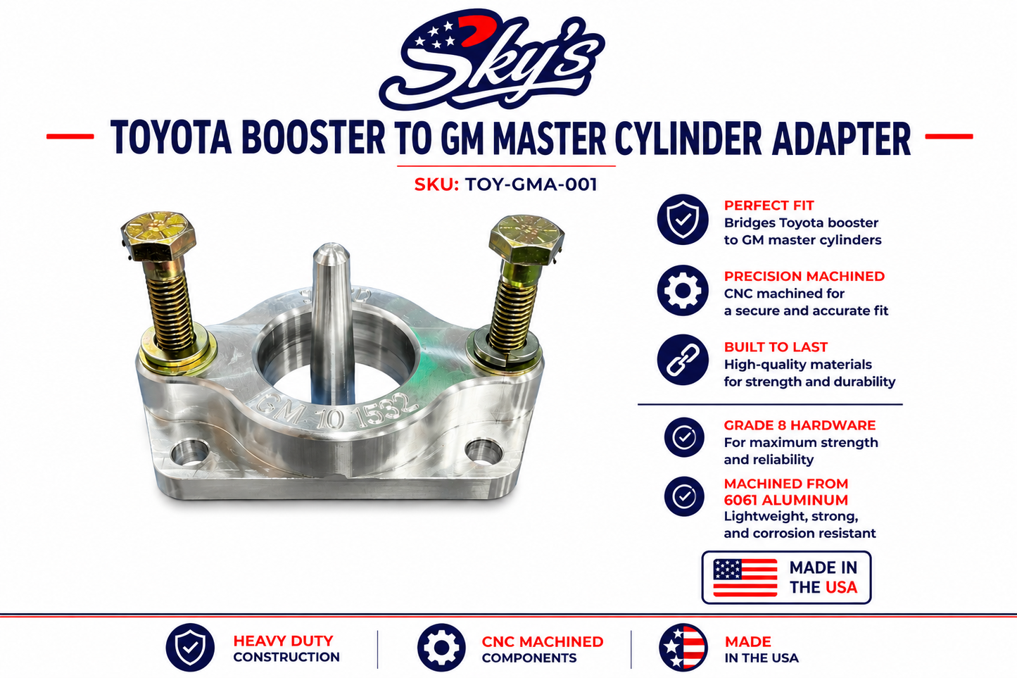Toyota GM Master Cylinder Adapter