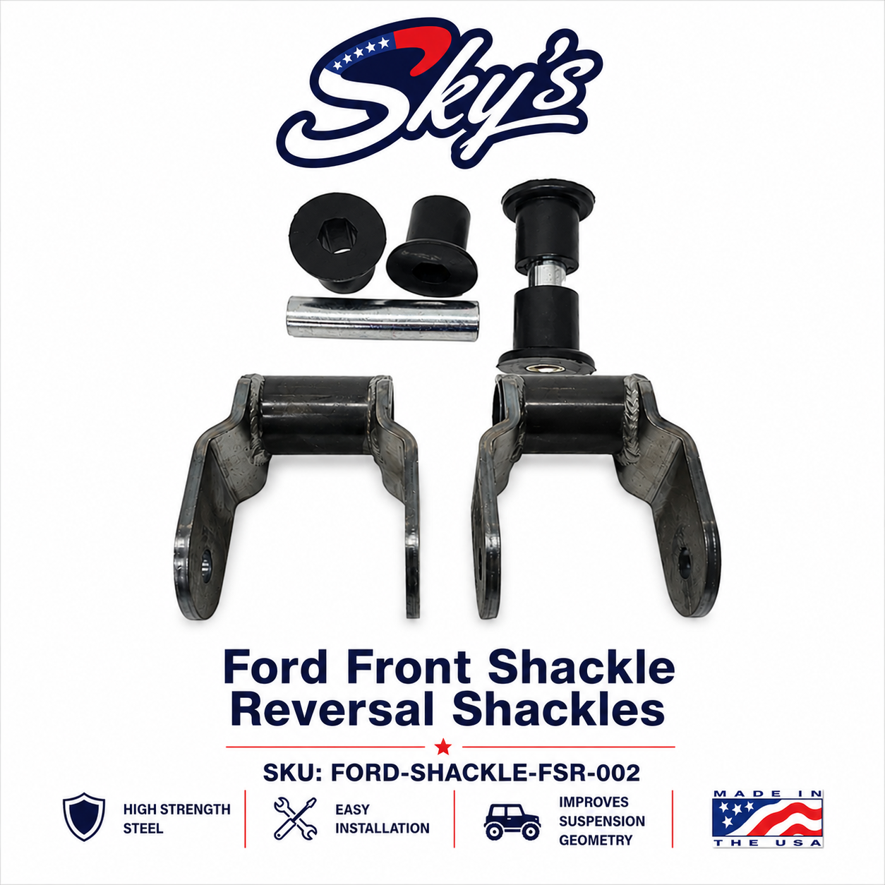 Ford Front Shackle Reversal Shackles