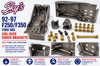 92-97 F250/F350 Ford OBS Coil Over Shock Brackets