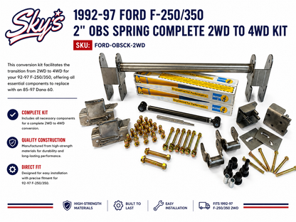 1992-97 Ford F-250/350 2" OBS Spring COMPLETE 2WD to 4WD Kit