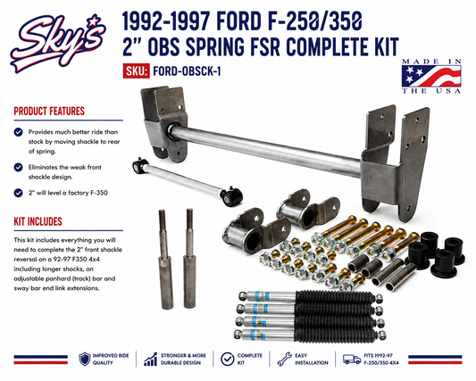 1992-1997 FORD F-250/350 2" OBS SPRING FSR COMPLETE Kit
