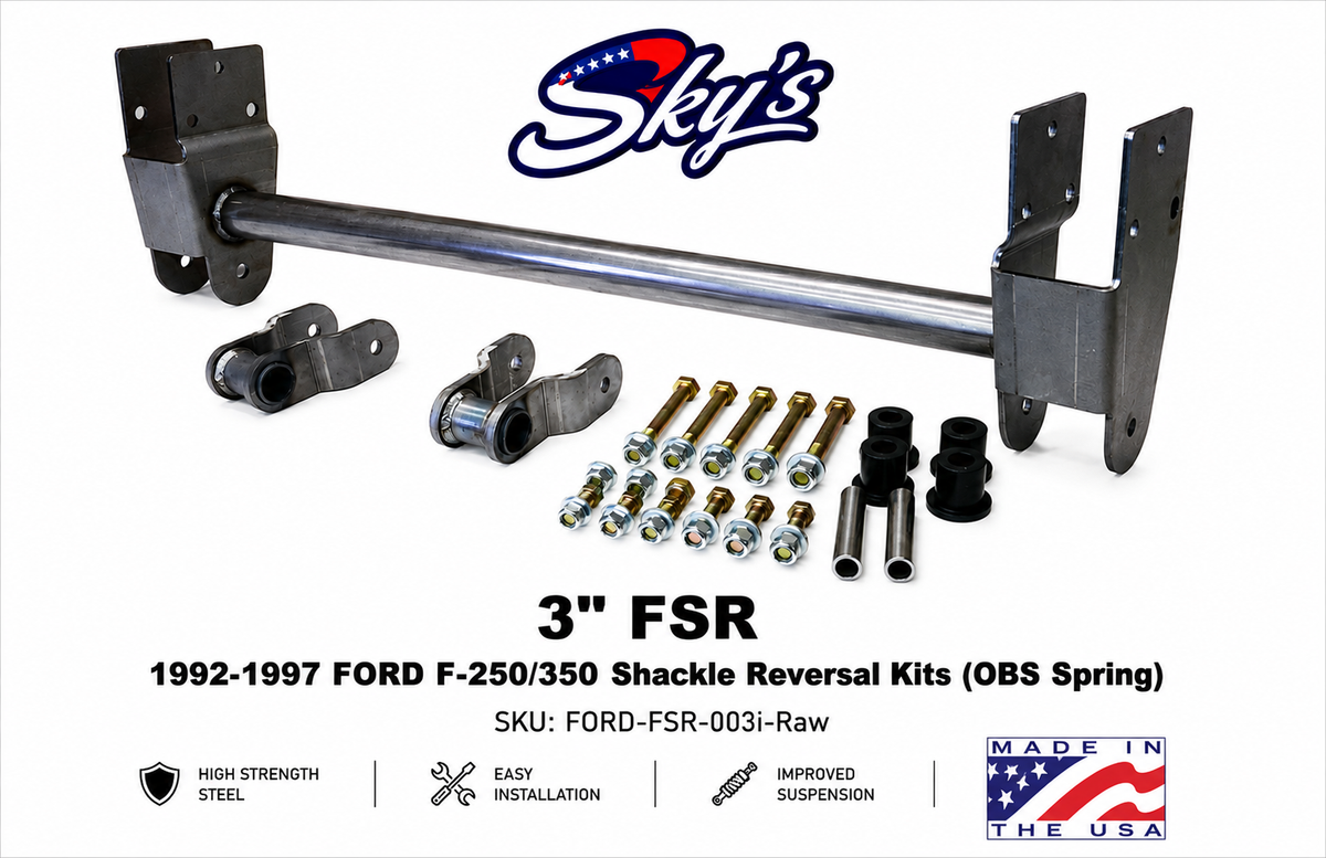 1992-1997 FORD F-250/350 Shackle Reversal Kits (OBS Spring) – Sky's ...