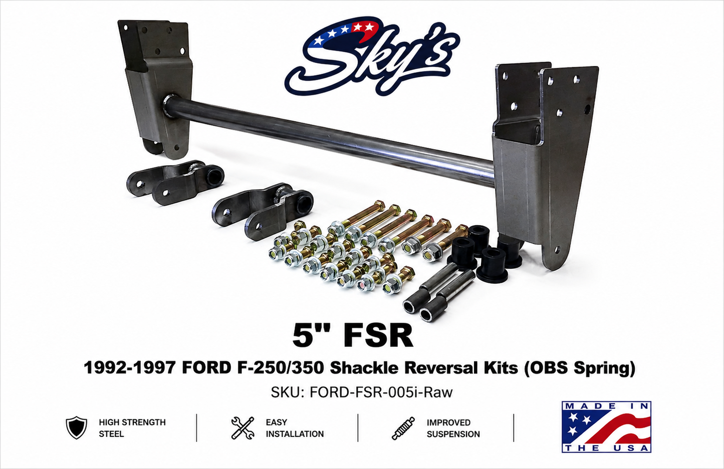 1992-1997 FORD F-250/350 Shackle Reversal Kits (OBS Spring)