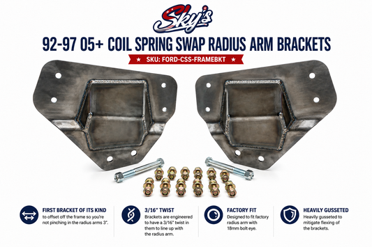 92-97 05+ Coil Spring Swap Radius Arm Brackets