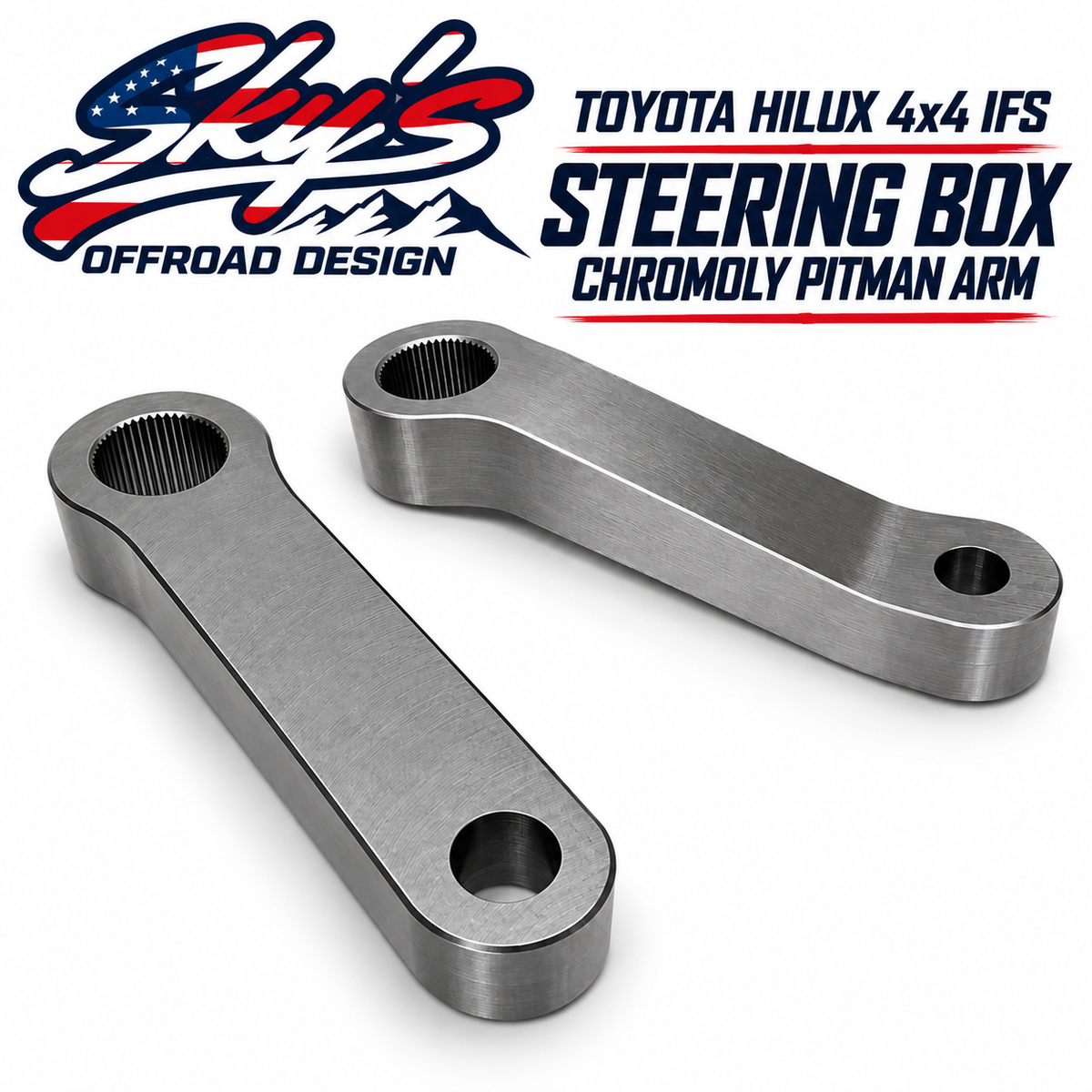 Toyota Hilux 4x4 IFS Steering Box Chromoly Pitman Arm