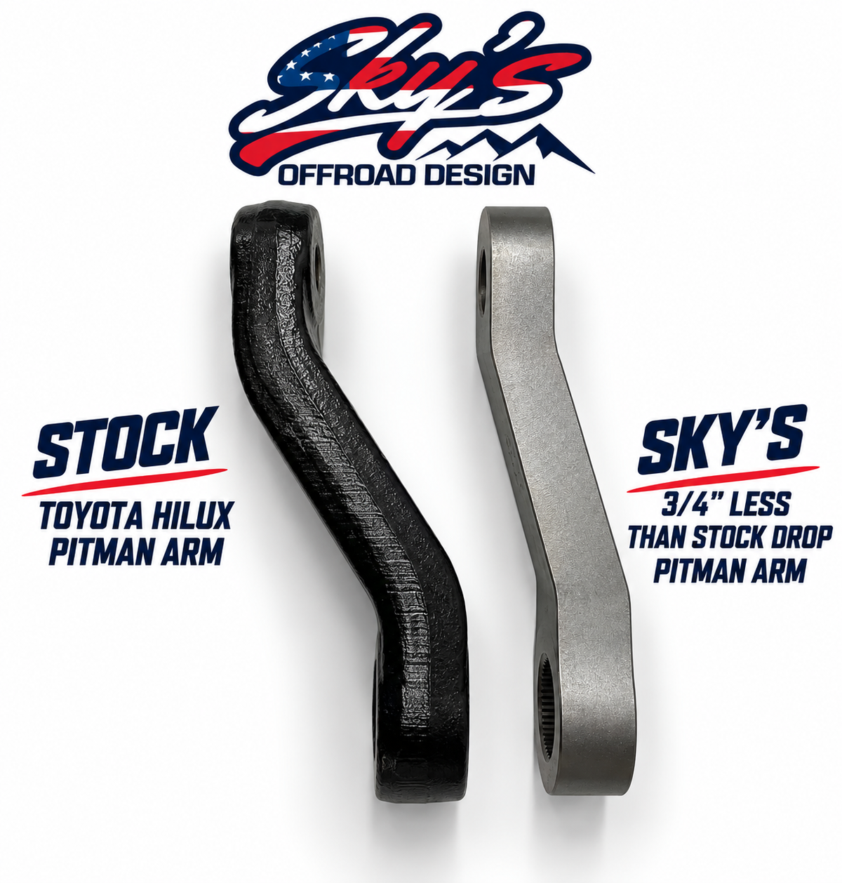 Toyota Hilux 4x4 IFS Steering Box Chromoly Pitman Arm
