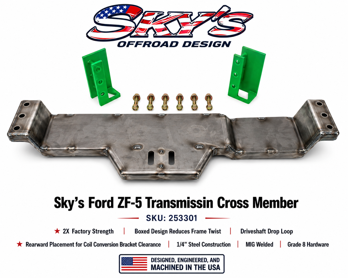 1994.5-1997 Ford F-250/350 ZF5 Low Profile crossmember