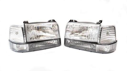 Complete Performance Six Piece Clear Headlight Kit - 1992-1997 Ford F-Series & Bronco