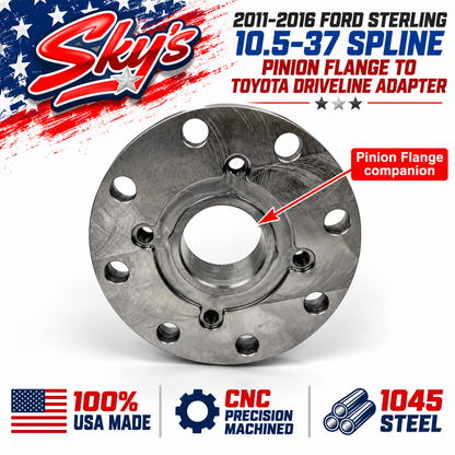 2011-2016 Sterling 10.5 37 Spline Axle To Toyota Driveline Adapter