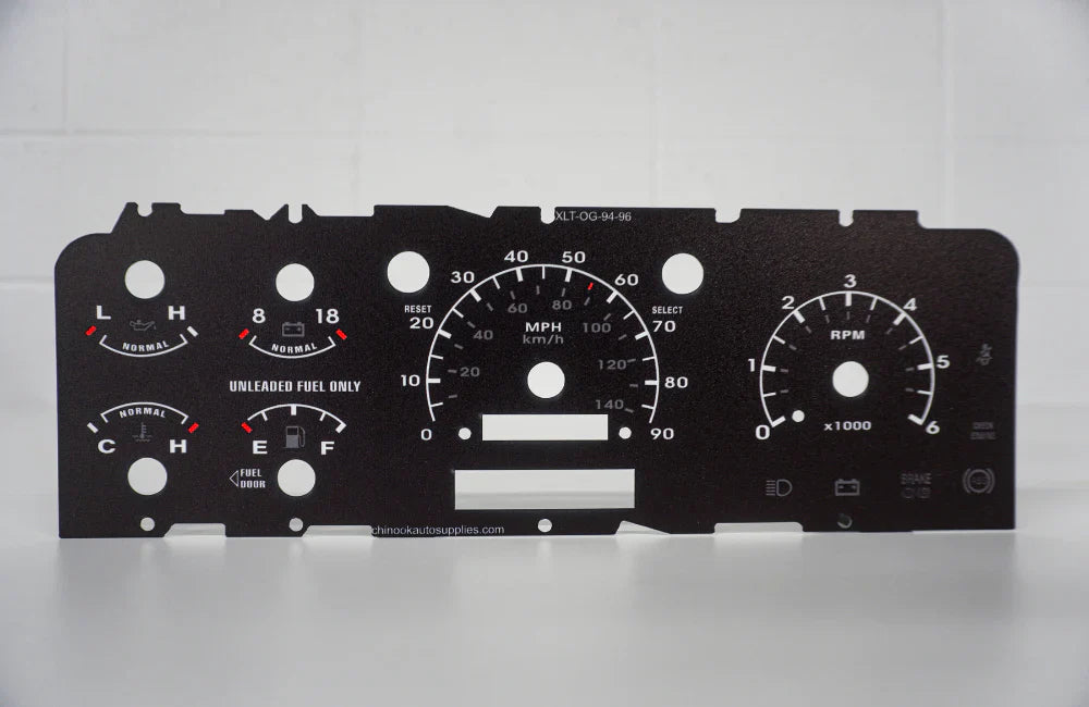 92-96 Cluster Faceplate Kit - XLT Original - Gas