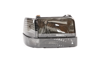 Complete Performance Six Piece Smoked Headlight Kit - 1992-1997 Ford F-Series & Bronco