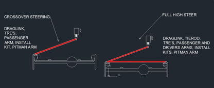 Dana 44 Crossover Steering Pair Of Dana 44 - Machined For High Steer/Crossover Steering Conversion Chevy Flat Top Knuckles - Foto 13