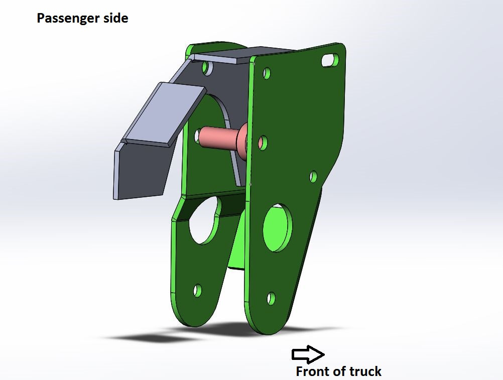 85-91 Ford F-350 4x4 2" Front Shackle Reversal (OBS Spring)