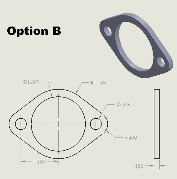 Boltable Tube Flanges for 1.75 inch Tube